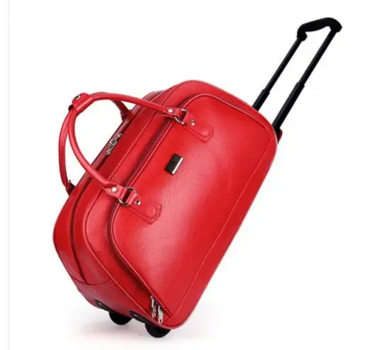 

Men PU travel trolley bags on wheels Boarding luggage bags for men Rolling Bag with wheels travel Duffel Man Wheeled Travel bags