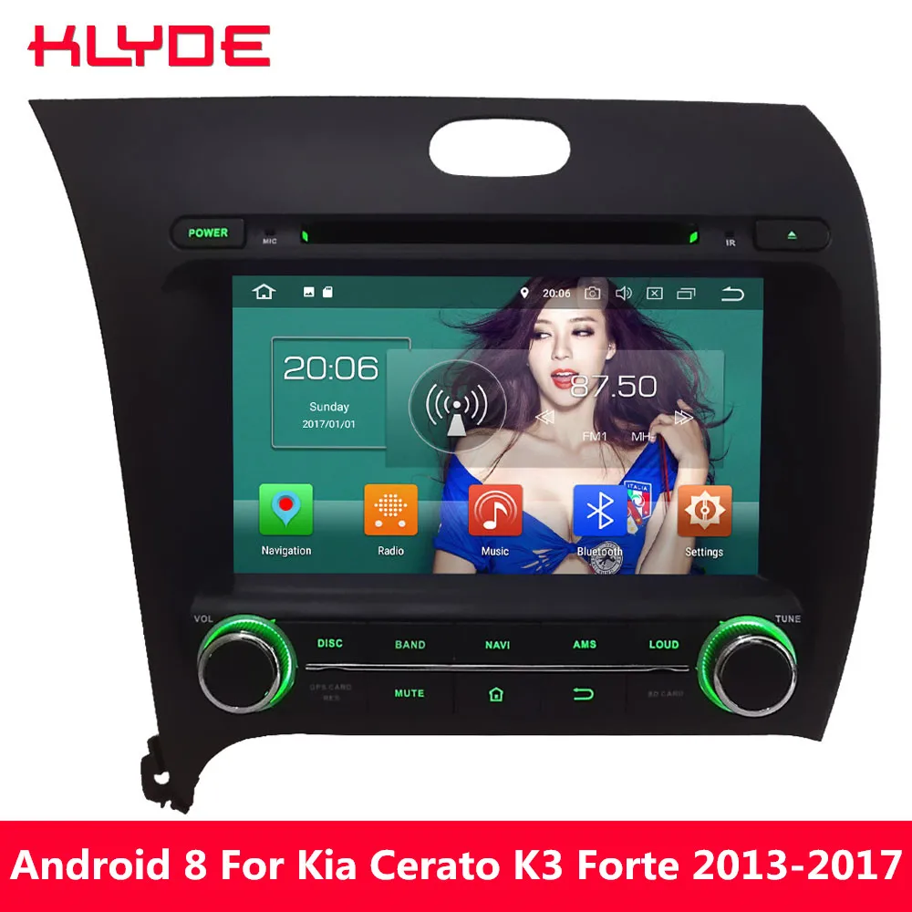 

KLYDE Octa Core 4G WIFI Android 8.0 4GB RAM 32GB ROM Car DVD Multimedia Player For Kia Cerato K3 Forte 2013 2014 2015 2016 2017