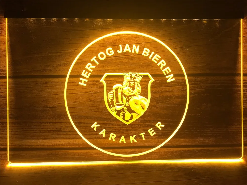 LR100 Hertog Jan Bieren Karakter Пивной бар pub светодиодный неоновый светильник|Таблички и