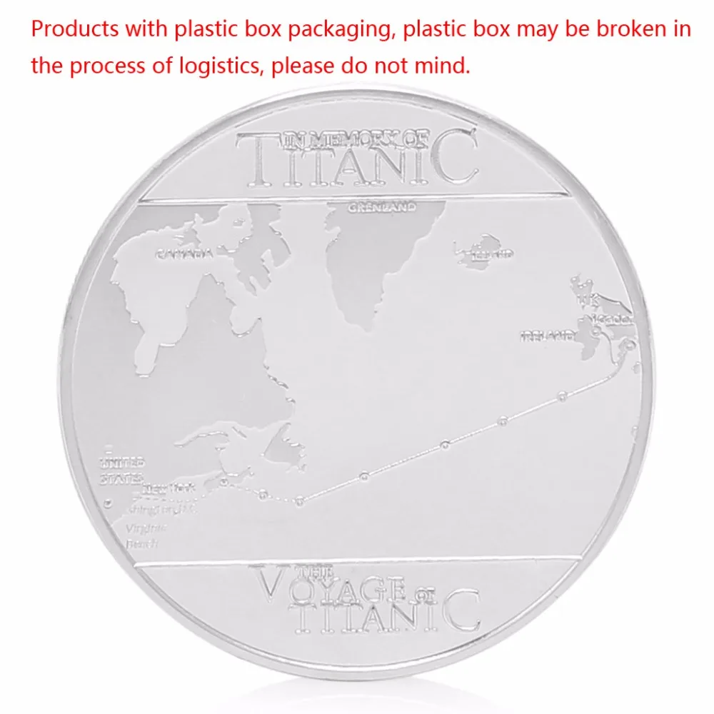 

RMS Titanic Sailing Routes Gold Silver Plated Commemorative Challenge Coin Gift