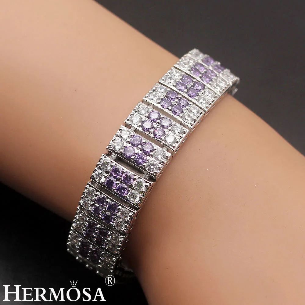 Женские браслеты HERMOSA из стерлингового серебра 925 пробы разных стилей длина 7