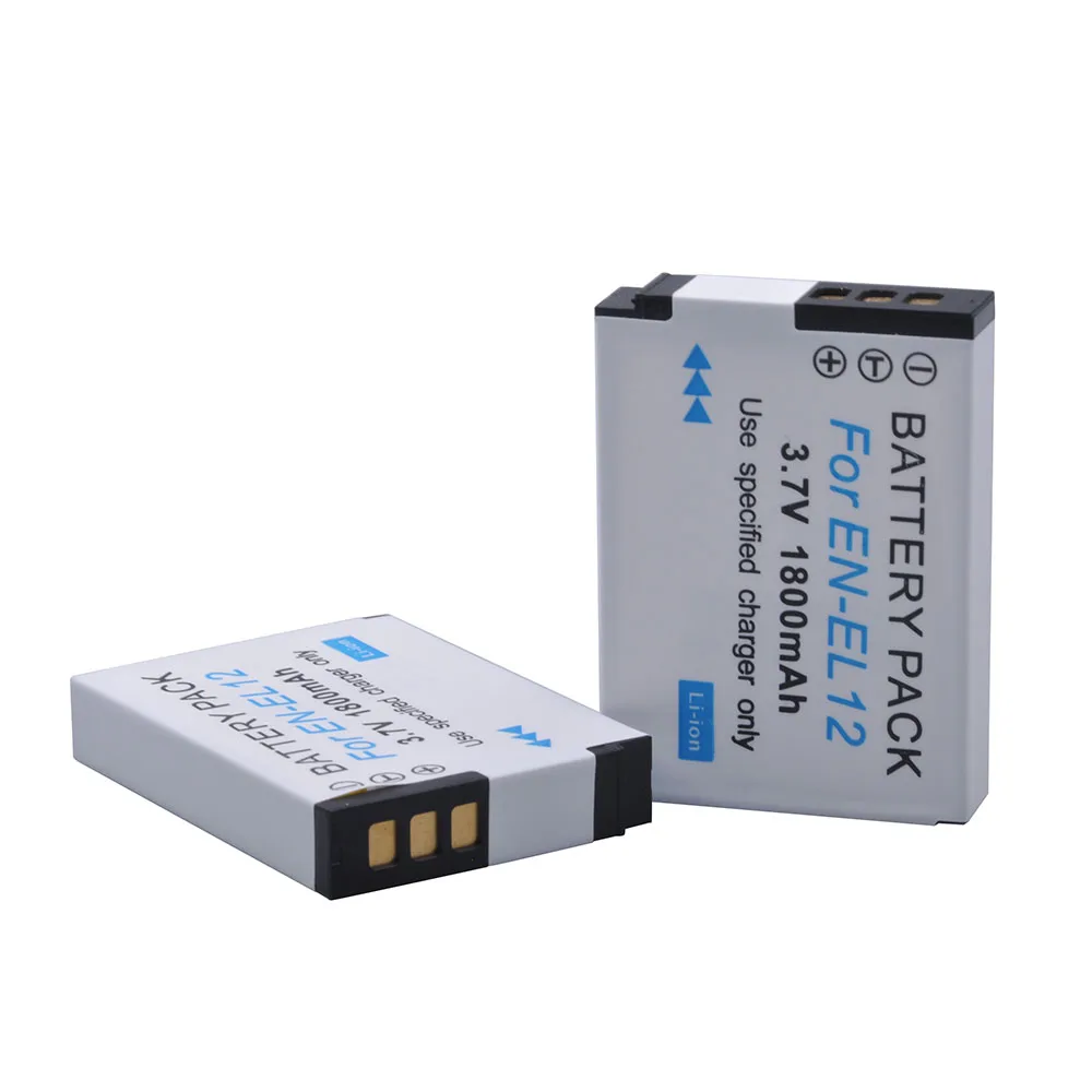 Батарея для камеры Batmax 4 шт. EN EL12 + ЖК Зарядное устройство USB Nikon Coolpix S9700 S9500 S9400 S9300