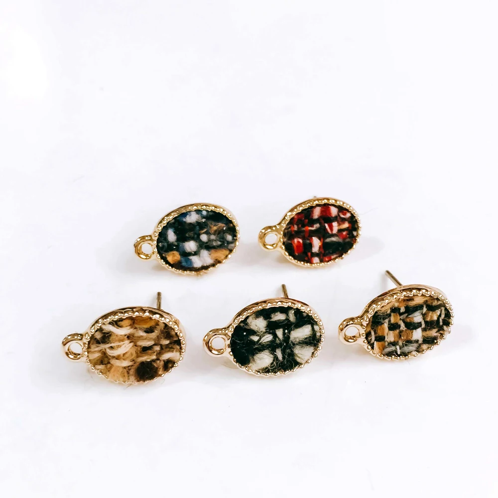 Buy Oval Wool Stuff Stud Earring Accessories Pendant