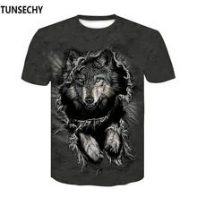 TUNSECHY Wolf Warrior by 3D мужские футболки, дизайн, короткий рукав, летние футболки с круглым воротником и изображением животных, S-4XL