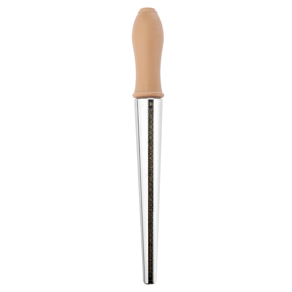 Ring Mandrel Sizer Measuring Stick Metal with Ring Sizer Guage Measuring Stick Jewelry Tools