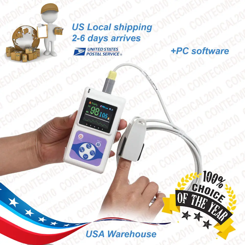 US shipping FDA HANDHELD Pulse Oximeter SPO2 USB Software OLED Display CMS60D US shipping FDA HANDHELD Pulse Oximeter SPO2 USB Software OLED Display CMS60D