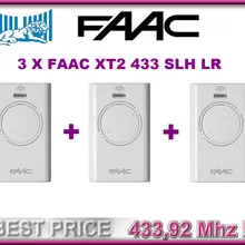 3 шт. для пульта дистанционного управления FAAC XT2 433 SLH LR(XT2 433 SLH), белый 433,92 МГц плавающий код, не поддерживает клонирование