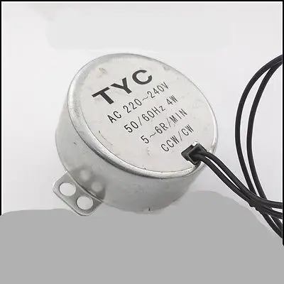 AC 220 V-240 V 4W 5-6 об./мин. двухпроводный синхронный двигатель для микропечи |