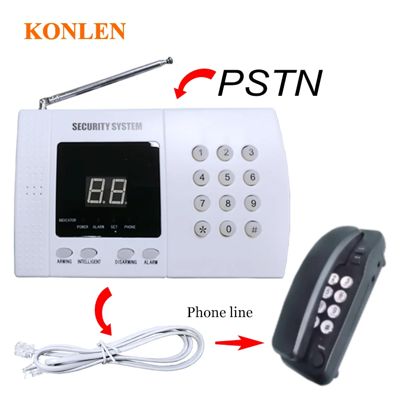 Konlen PSTN домашняя система охранной сигнализации Alarma автоматический циферблат