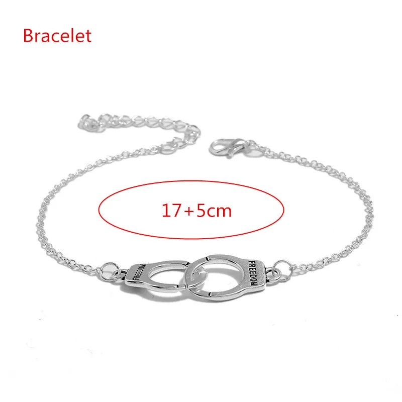 New-Fashion-Love-Handcuffs-Beach-Anklets-For-Women-Trendy-Foot-Jewelry-Freedom-Letters-Leg-Bracelet-Nice