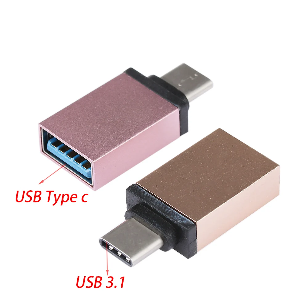 

1 шт. Алюминий сплав Тип-C на USB OTG 3,1 адаптер быстрая передача данных Тип-C штекерным женский кабель синхронизации данных для телефонов