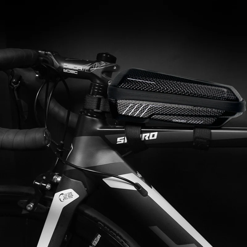 Велосипедная сумка для горного велосипеда передняя Труба рама сумка большая емкость твердая оболочка непромокаемый чехол для хранения TX005