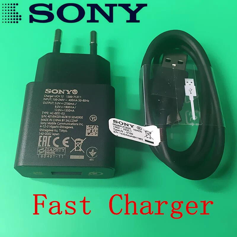 

Original Sony charger UCH12 QC 3.0 Quick Fast Charger For xperia z/z1/z3/z3 compact plus/X/XA/XP/XZ Smartphone Usb Wall adapter