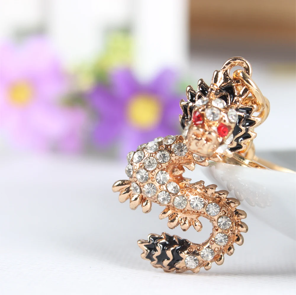 

Little Cute Chinese Dragon Lovely Cute Crystal Charm Purse Handbag Car Key Keyring Keychain Party Wedding Birthday Gift