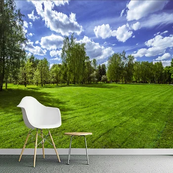 

Custom Photo Wallpaper Classic Blue Sky White Clouds Nature Landscape Murals Wall Cloth Living Room Home Decor Papel De Parede