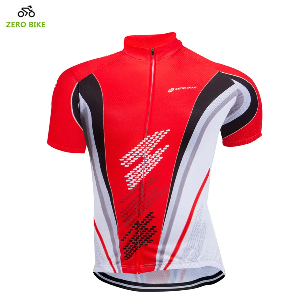 

ZERO BIKE 2017 Men's Bicycle Wear Clothing Three Rear Oockets Outdoor Sports Red Short Sleeves Cycling Jersey