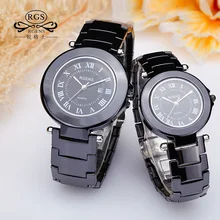 casual Ceramic font b watches b font man woman font b couple b font clocks quartz