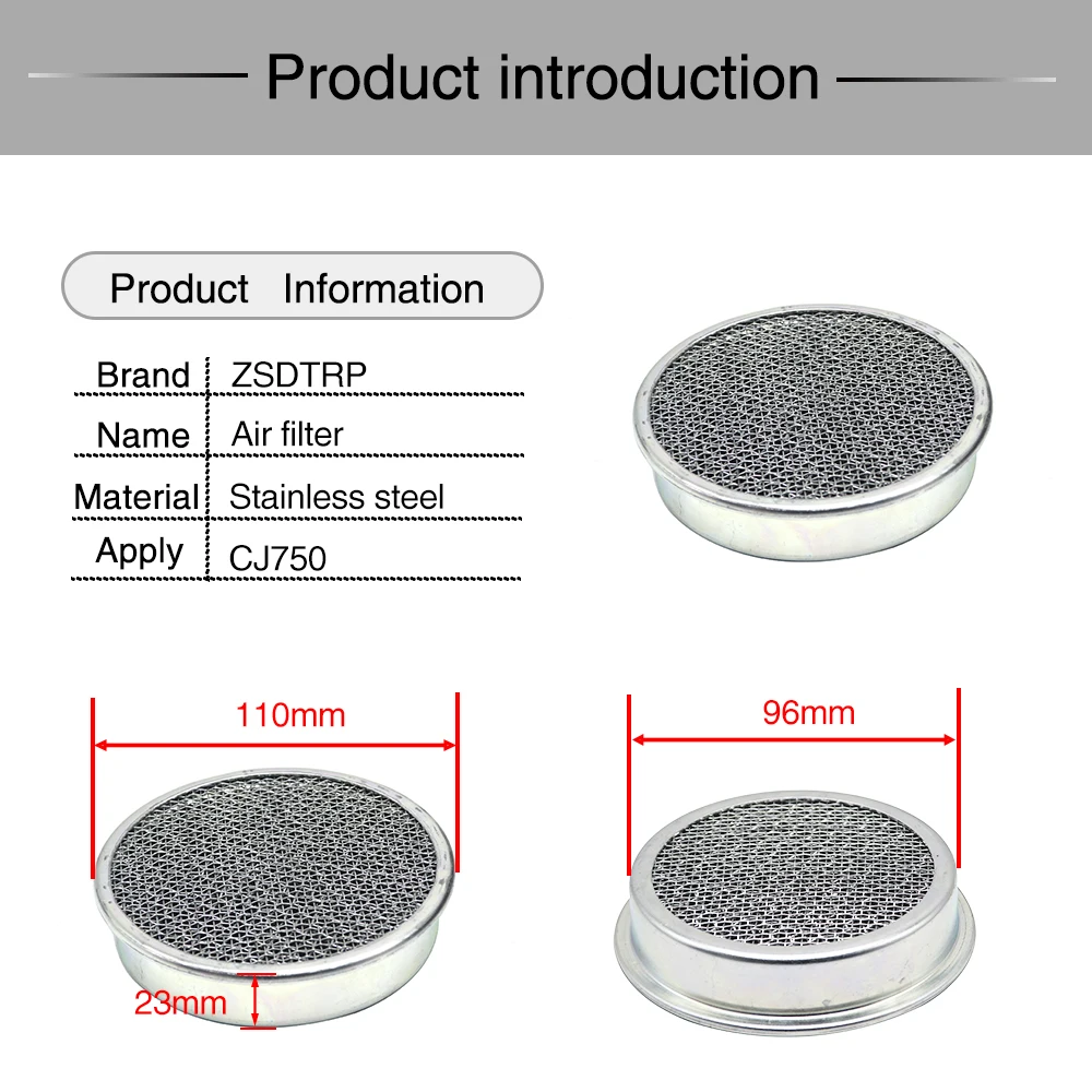 ZSDTRP CJK750 мотоцикл воздушный фильтр для Урал R1 R71 M72 KC750 CJ-K750 мотоцикл Запчасти Ретро мотор воздушный фильтр в сборке