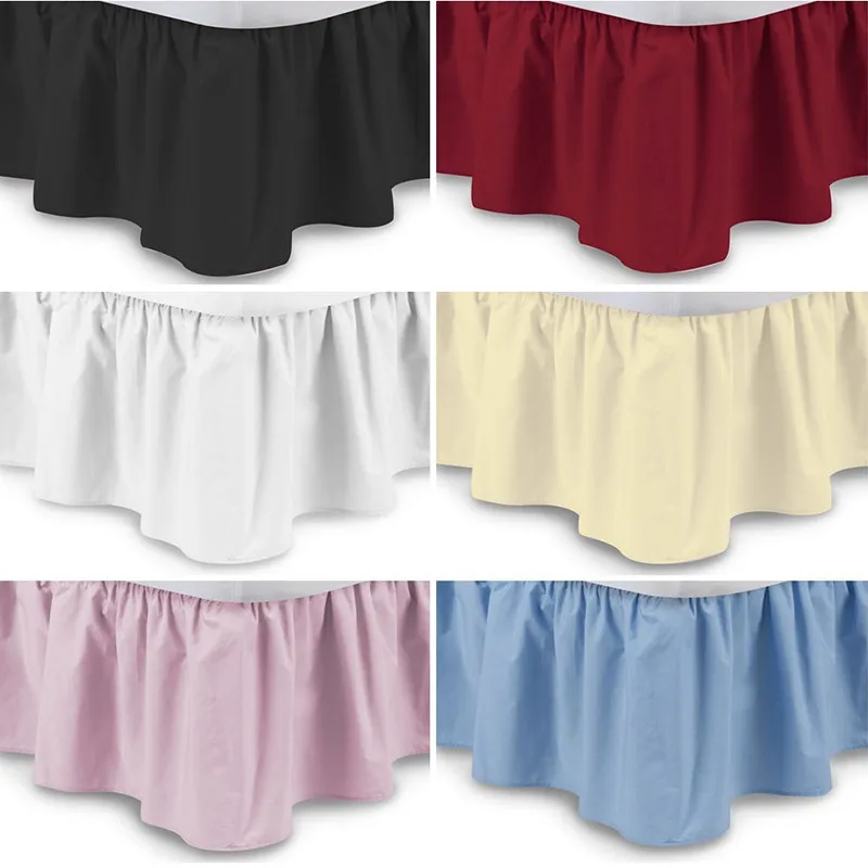 

Bed Skirt Brushed Cloth Bed Cover without Bed Surface King Queen Size cubrecama Elastic Band Bed Skirts 38cm Bedspread Couvre Li