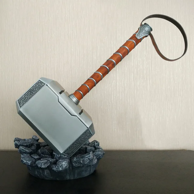 

1:1 Scale Full Metal Thor Hammer Mjolnir 1/1 Replica Thor Custom Cosplay Hammer Collection Model Toy (Not Include Stand Base)