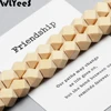 WLYeeS 10/14/16/20mm square beads Polygon Wood Spacer loose Beads Handmade for Necklace Bracelet Jewelry Accessories Making DIY ► Photo 1/5
