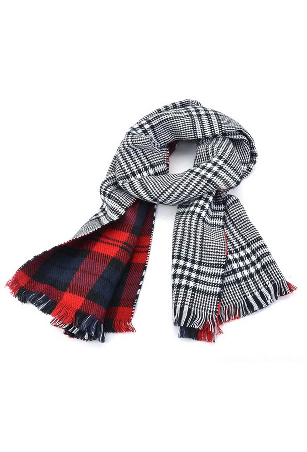 Lady Women s Long Check Plaid font b Tartan b font Scarf s Shawl Stole Warm