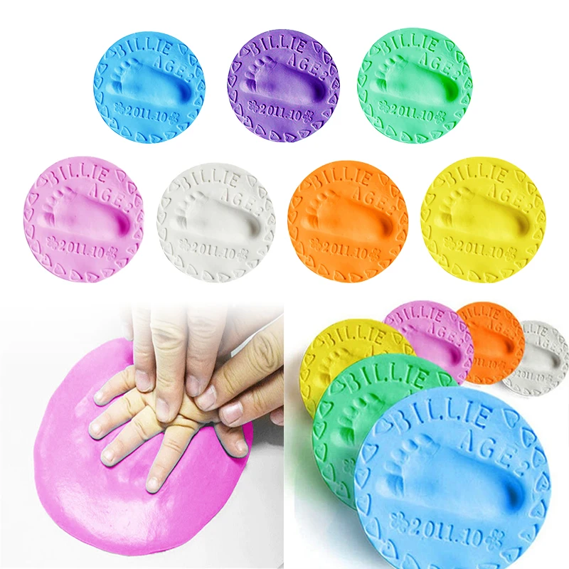 20g الطفل العناية اليد القدم Inkpad المحددة لينة الطين الرضع بصمات البصمة الطين بصمات البصمة بصمة الصب الوالدين والطفل اليد