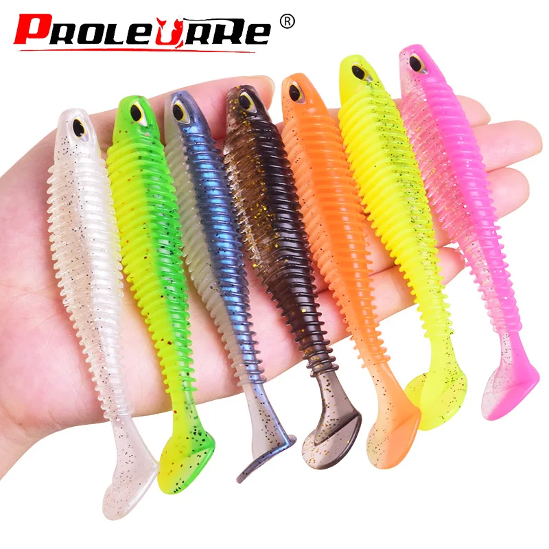 Proleurre shad Fishing Lure 8cm 11cm T-tail soft bait Jigging Wobbler Aritificial Silicone Lures Bass Pike Fishing Tackle PR-599