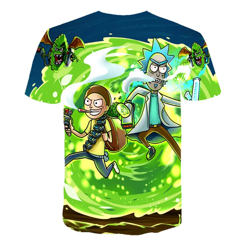 Hip Hop Fashion Brand Clothing Rick and Morty 3D T Shirt Casual Short Sleeve Men's T-Shirts Anime Cool rick y morty Graphic Tees