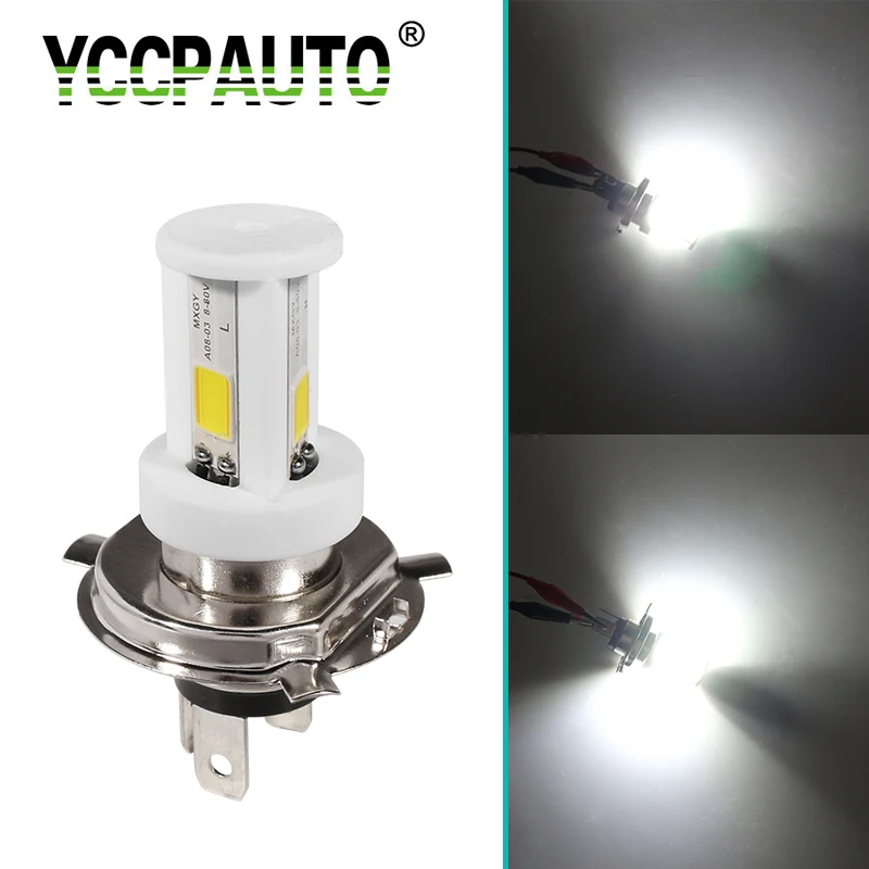 YCCPAUTO 1 шт. H4 светодиодная фара для мотоцикла супер яркая 2400LM керамическая COB HS1