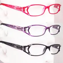 Agstum женский горный хрусталь пружинные петли очки для чтения CE ридеры+ 1+ 1,75+ 2+ 3+ 4