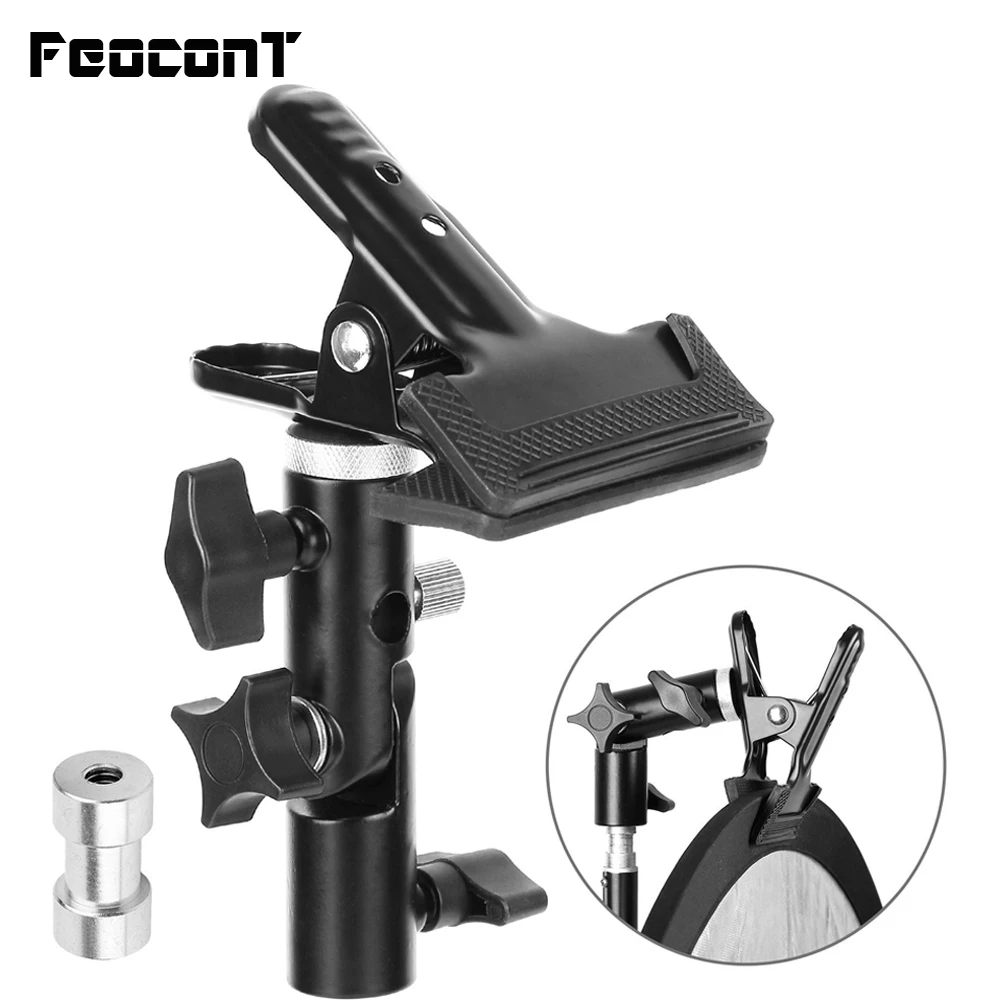 

Reflector Stand Holder Light Stand Bracket Mount Umbrella Bracket Photography Studio Heavy Duty Metal Clamp Holder for Reflector