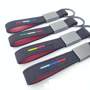 

5Pcs/lot Car Truck Fur Suede Leather Alloy Keyring Keychain Key Chain Keyfob Fit For Golf Civic CRV Focus Polo RAV4 M Power E90