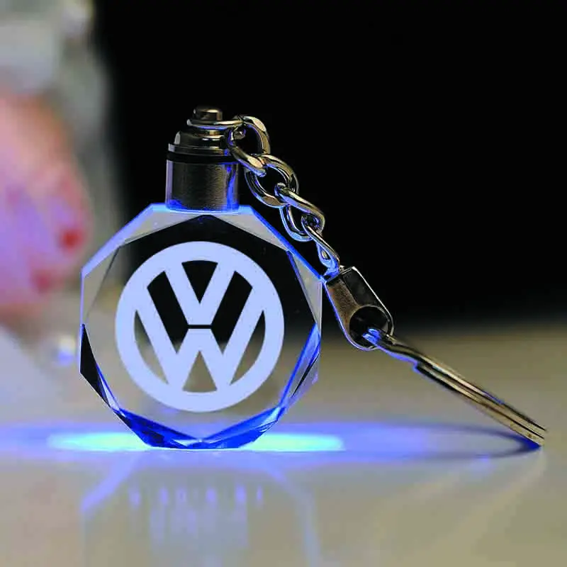 

Volkswagen Crystal LED Car Keychain Key ring Key holder Small Gift Car accessories with gift box NSJ-136