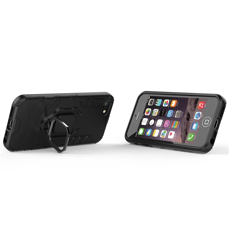 Чехол для iPhone 5 с магнитным кольцом на палец армированный чехол задняя крышка