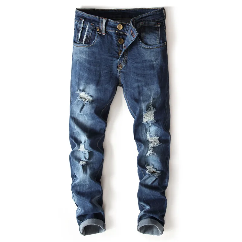 2017 Fashion Brand European American Style mens jeans luxury Men slim