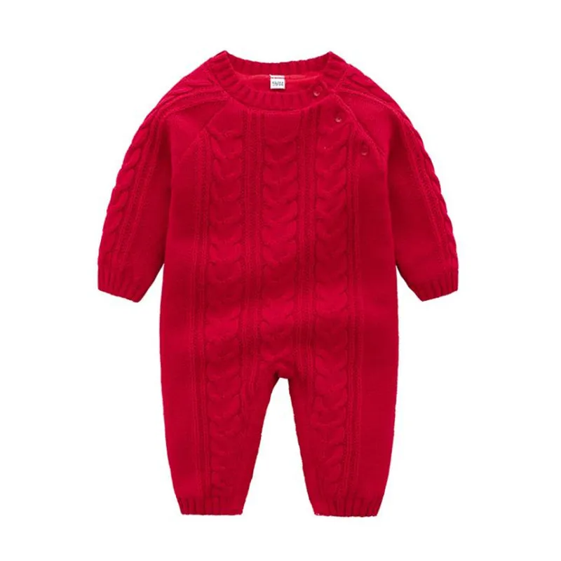 

Baby Winter Jumpsuit Pullover Red Warm Newborn Romper Full Sleeve Jumpsuit Baby 3-18 Months