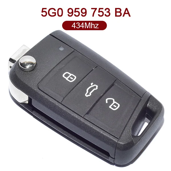 AK001068 для VW Golf Touran POLO и т. Д. Флип ключ 3 кнопки 434 МГц 5G0 959 753 BA