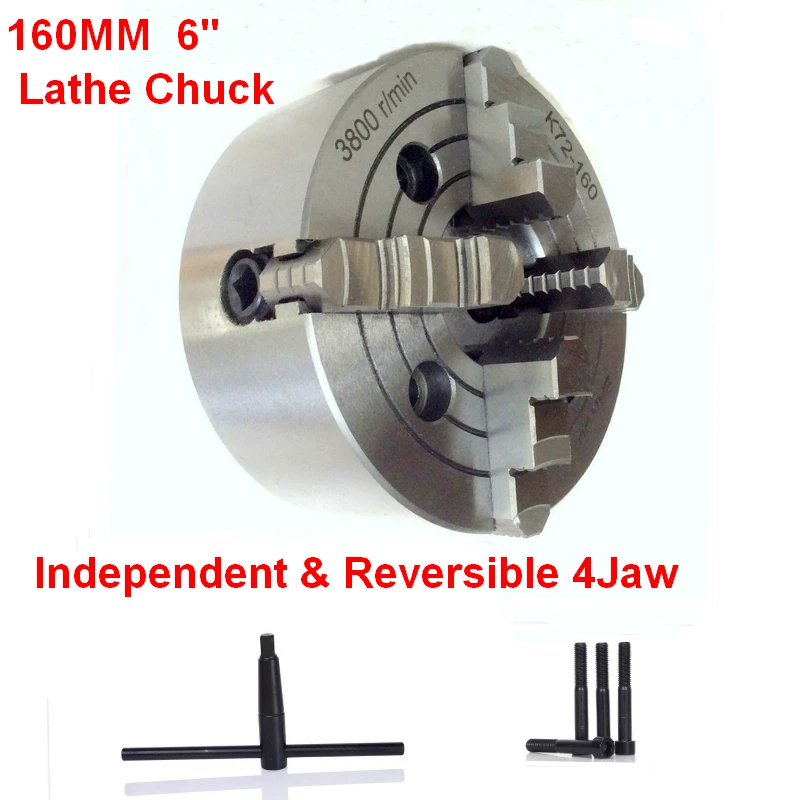 4 Челюсти 160 мм " токарный патрон независимый и Реверсивный челюсти SANOU K72-160 для сверления с ЧПУ фрезерная Деревообработка