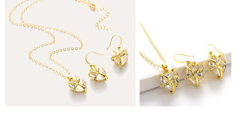 AYAYOO Imitation Crystal Bridal Jewelry Sets Wedding Nigerian African Beads Jewelry Set in Gold Color Earrings And Necklace Set (6)