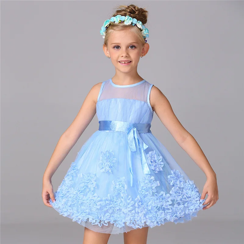 Ladystreet Gilr`s Summer Sleeveless Dress Fashion Korean Robe Children