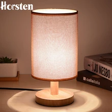 Horsten, 110-220 В, современный прикроватный светильник для спальни, деревянный Настольный светильник, европейская вилка, европейский стиль, прикроватная лампа, Настольный светильник для гостиной