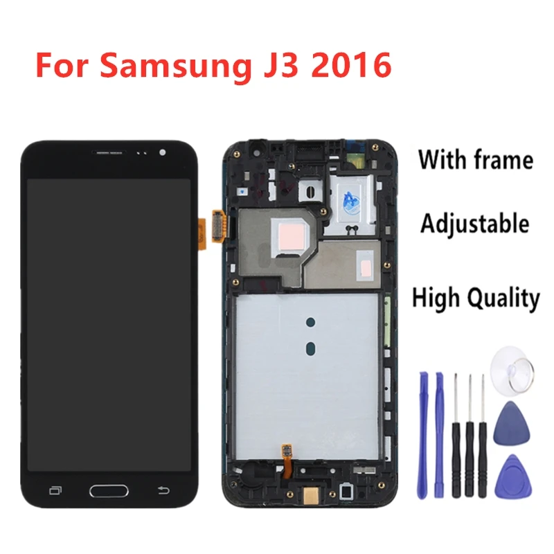 1 Pcs High Quality For Galaxy j3 2016 Screen J320F J320M J320H J320FN Touch Digitizer With Home Button Frame | Мобильные телефоны и