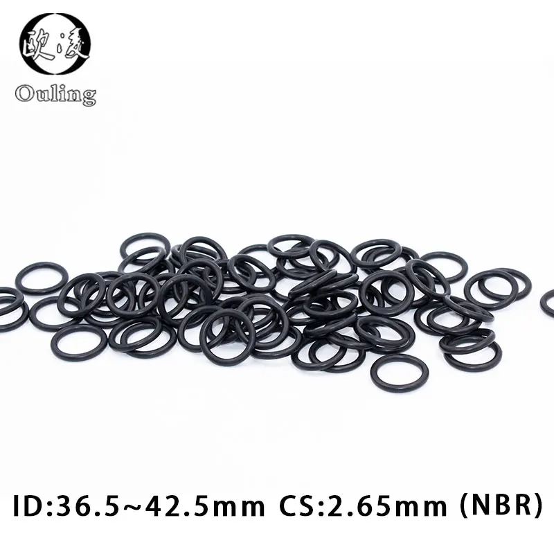 20PCS/lot Rubber Ring NBR Sealing O-Ring 2.65mm Thickness ID36.5/37.5/38.7/40/41.2/42.5mm Nitrile O Ring Seal Gasket Ring Washer