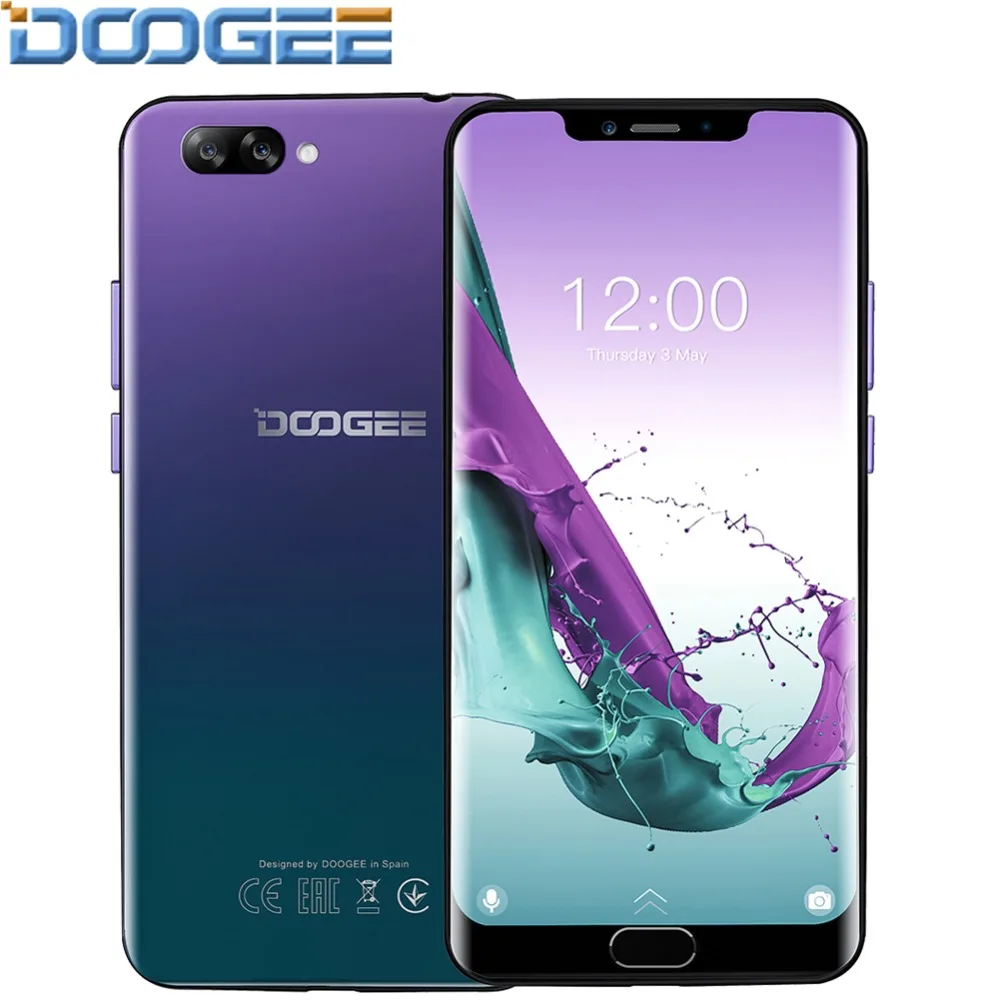 

DOOGEE Y7 Plus CellPhone 6.18" 19:9 Full Screen 6GB RAM 64GB ROM 1080*2246 Android 8.1 Octa Core 5080mAh Fingerprint Smartphone