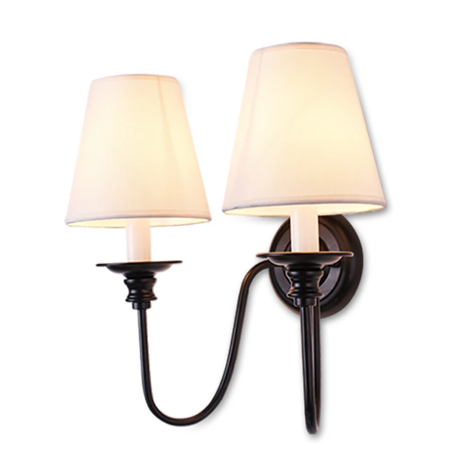 

Modern LED Iron Wall Lamps For Bedroom Bedside Lamp Fabric Lampshade Wall Lamp for Home Indoor Lighting Wandlamp Led Wall Light