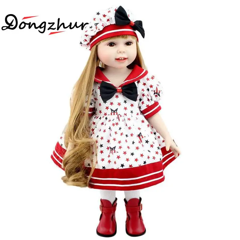 

Dongzhur 45cm Npkdoll Plastic Baby Dolls Reborn Babydoll Play a House Toy Cute 45cm BJD Doll Can Stand Alone American Girl Dolls