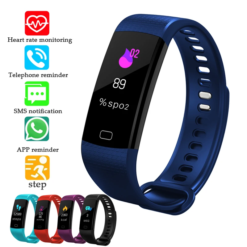 

WISHDOIT 2018 New Smart Wristband Blood Pressure Heart Rate Monitor Fitness Tracker Smart Watch Bracelet Sleep detection tips