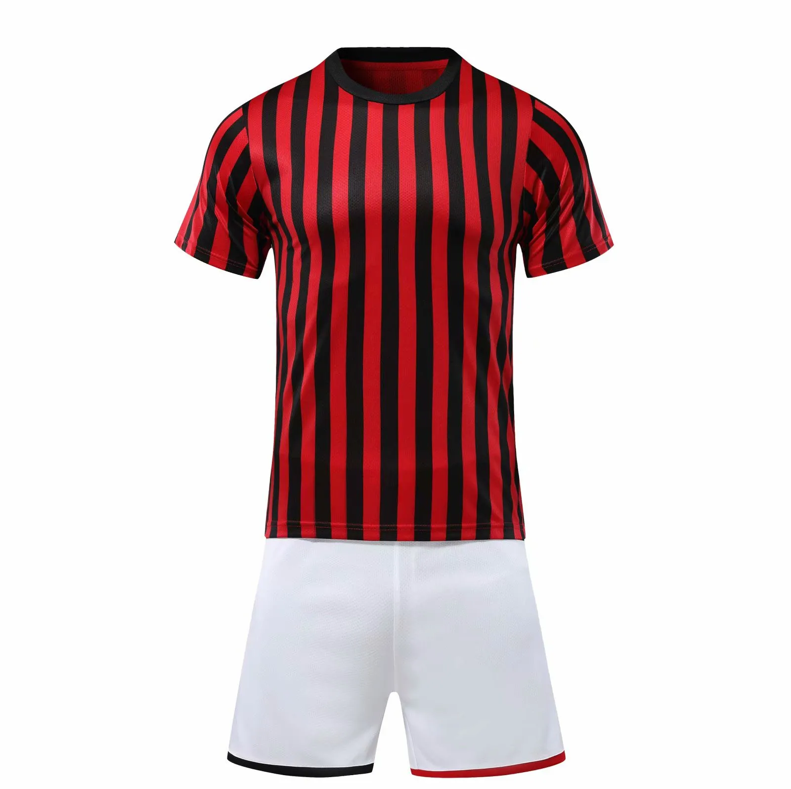 

19/20 men boys high quality custom Soccer Jerseys Football Team Uniform Kit DIY Futsal Suit Shirt Fitness Sportswear AC red