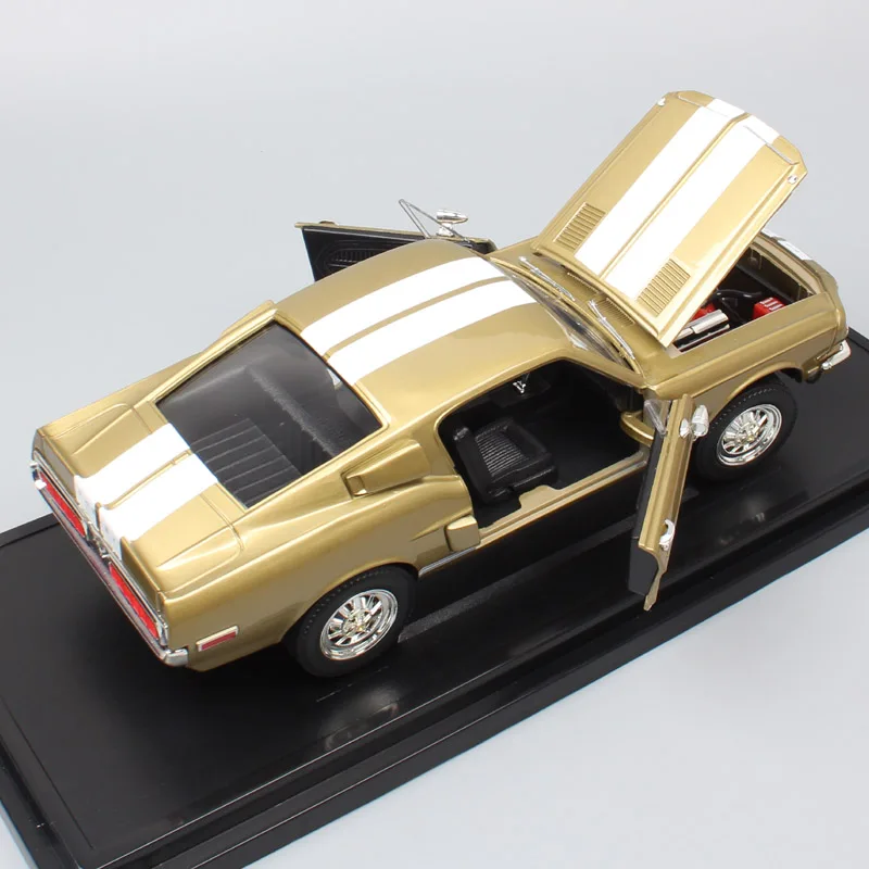 1/18 большой масштаб Классика Ретро Старый Ford Shelby Mustang GT 500KR 1968 гоночный литой автомобиль металлическая Модель автомобиля игрушки подарки для детей